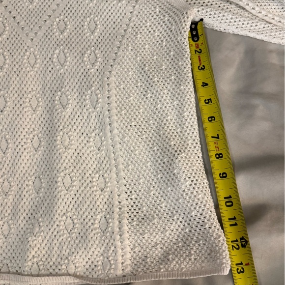 White House Black Market‎ White Crochet Pointelle Pullover The Summit Top - Picture 7 of 10